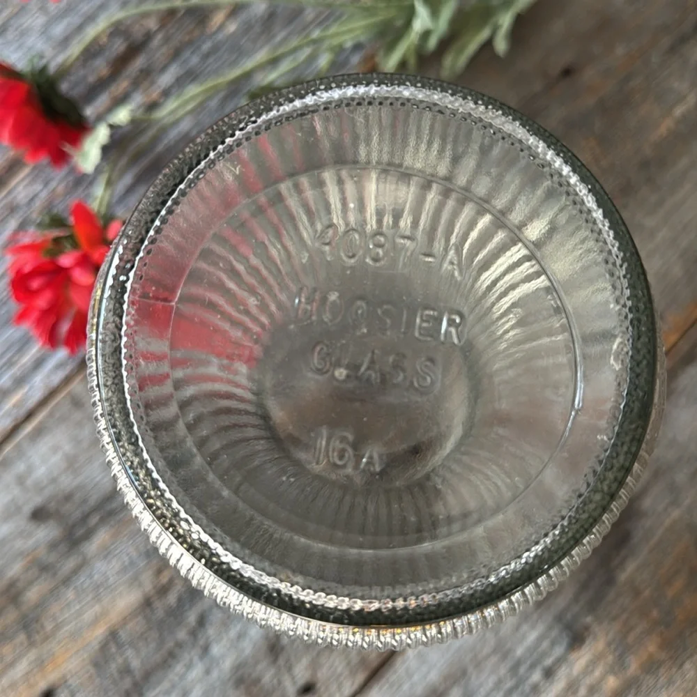 Vintage HOOSIER Clear Glass Vase 10